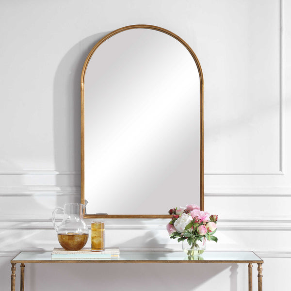 Safavieh Home Decor Arch Mirror - Antiqued Gold Leaf