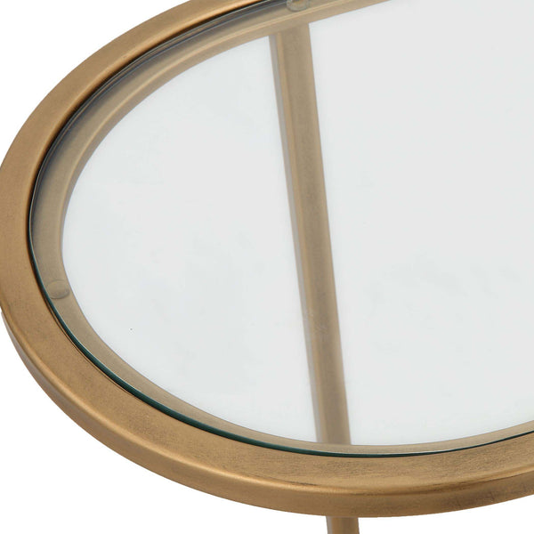 Safavieh Home Decor Burshed Brass Accent Table - S/2