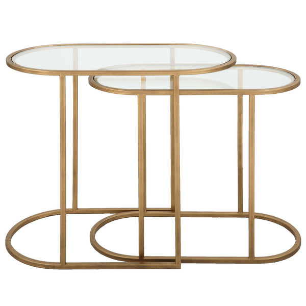 safavieh Home Decor Burshed Brass Accent Table - S/2