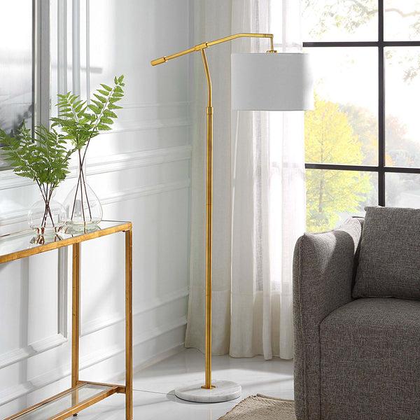 Safavieh Home Decor Floor Lamp - Gold/White