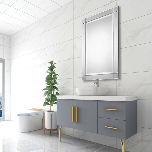 Safavieh Home Decor Frameless Beveled Mirror