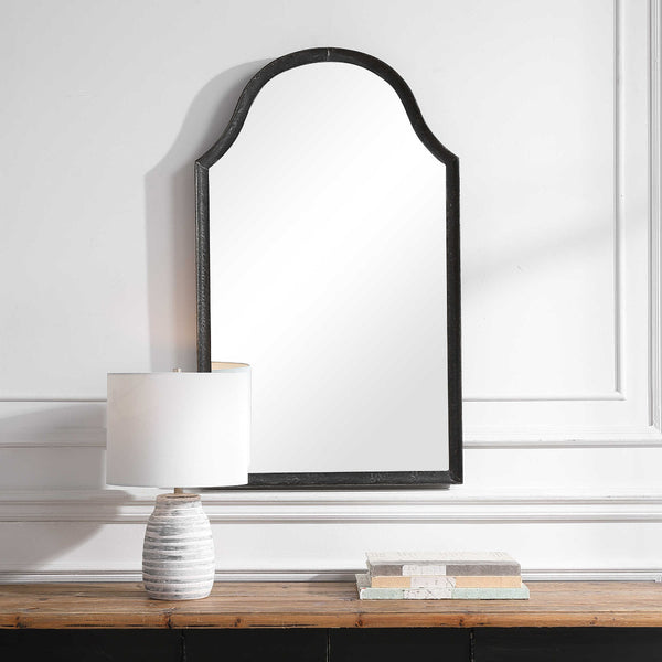 Safavieh Home Decor Hammered Metal Mirror - Black