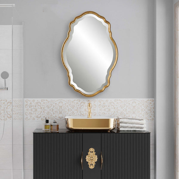 Safavieh Home Decor Mirror - Gold With Amber Glaze