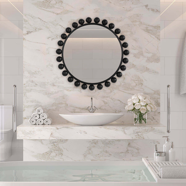 Safavieh Home Decor Mirror Matte Black Finish