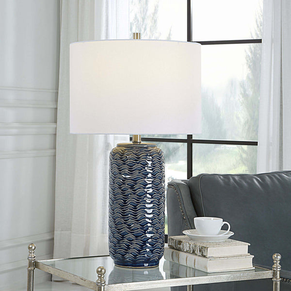Safavieh Home Decor Table Lamp Blue Ceramic Base