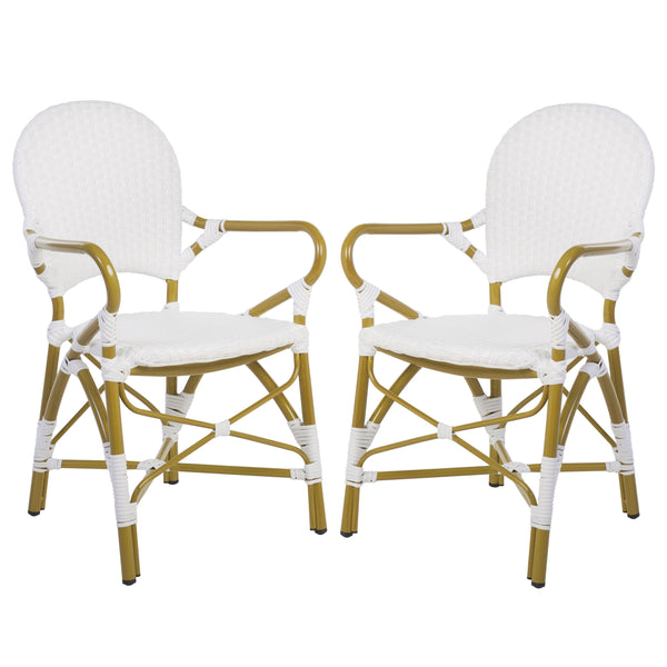 safavieh Safavieh Hooper Indoor/Outdoor Stacking Armchair - White (Set of 2)