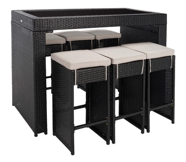 Safavieh Safavieh Horus Dining Set - Black / Light Grey - PAT7502E
