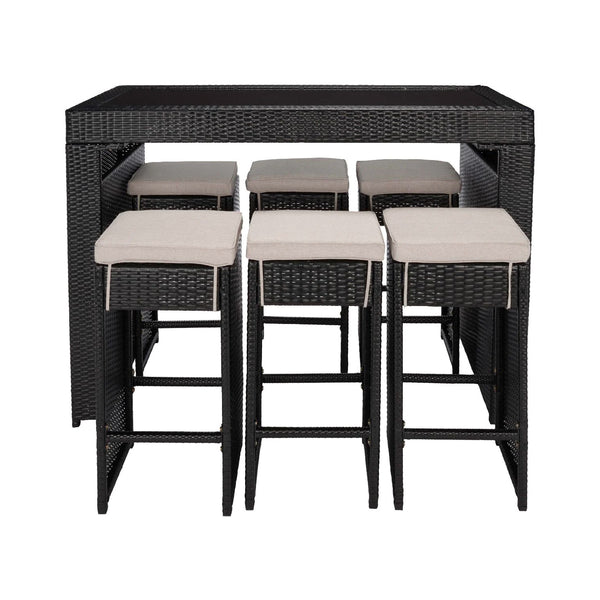 safavieh Safavieh Horus Dining Set - Black / Light Grey - PAT7502E