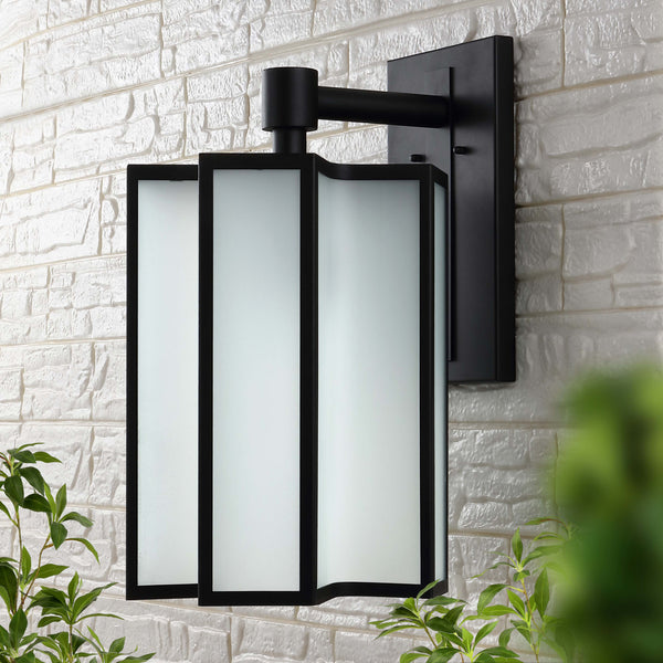 Safavieh Safavieh Hyla Outdoor Wall Sconce/Black - Black / White