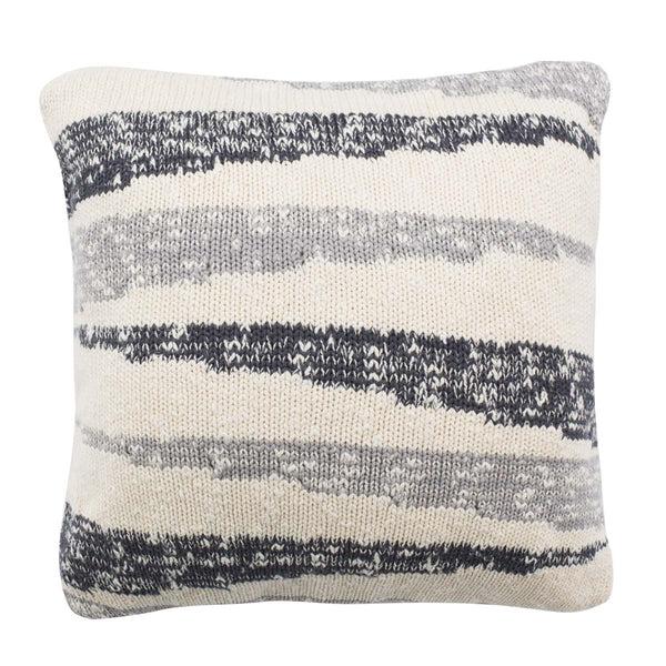 safavieh Safavieh Imani Knit Pillow - Dark Grey/Light Grey/Natural