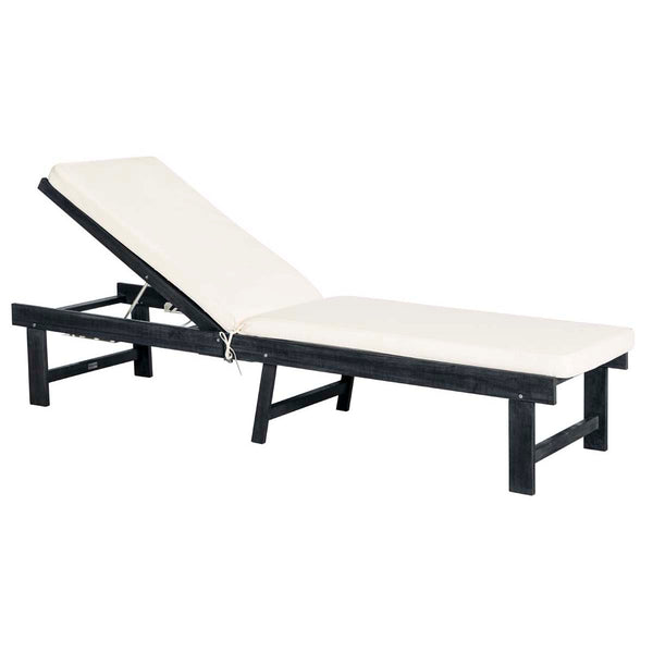 safavieh Safavieh Inglewood Chaise Lounge Chair - Dark Slate Gray / Beige