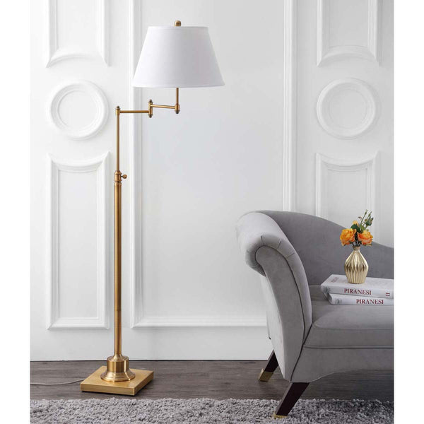 Safavieh Safavieh Ingram 68.5 Inch H Adjustable Swivel Floor Lamp - Brass