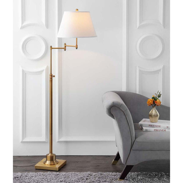 Safavieh Safavieh Ingram 68.5 Inch H Adjustable Swivel Floor Lamp - Brass
