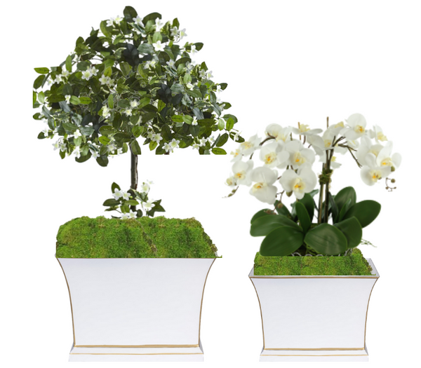 Safavieh Ivory & Gold Flared Planter