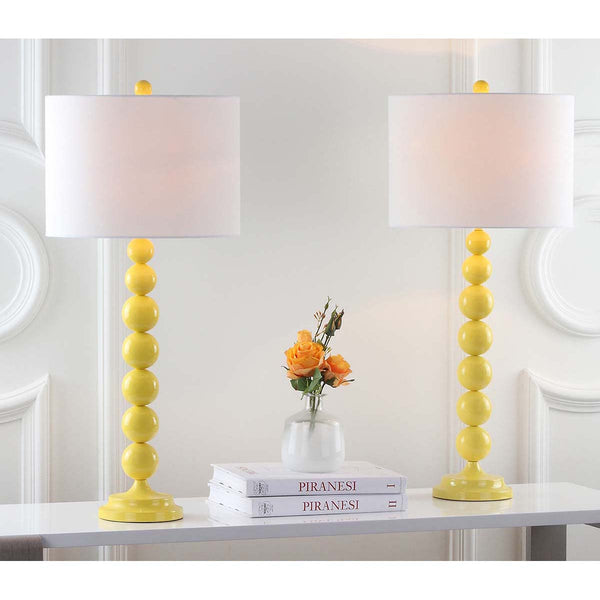 Safavieh Safavieh Jenna 31.5 Inch H Stacked Ball Lamp - Yellow (Set Of 2)