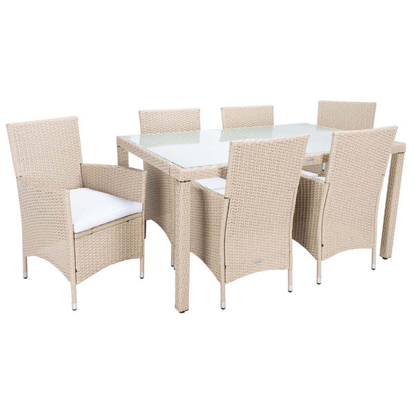 Safavieh Safavieh Jolin 7 Pc Dining Set - Beige / White