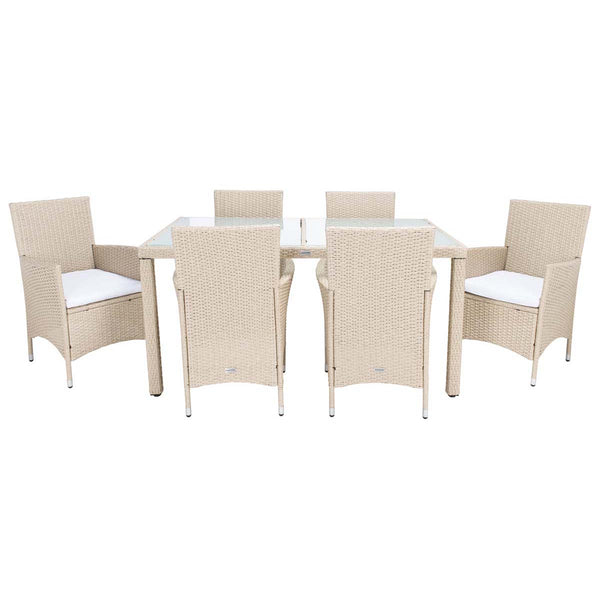 safavieh Safavieh Jolin 7 Pc Dining Set - Beige / White