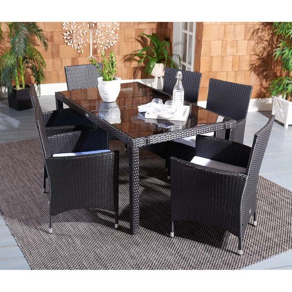 Safavieh Safavieh Jolin 7 Pc Dining Set - Black / White - PAT7706A-3BX