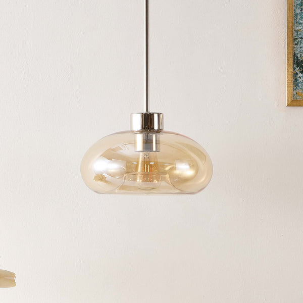 Safavieh Safavieh Jorie 11 Inch Pendant - Amber / Nickel