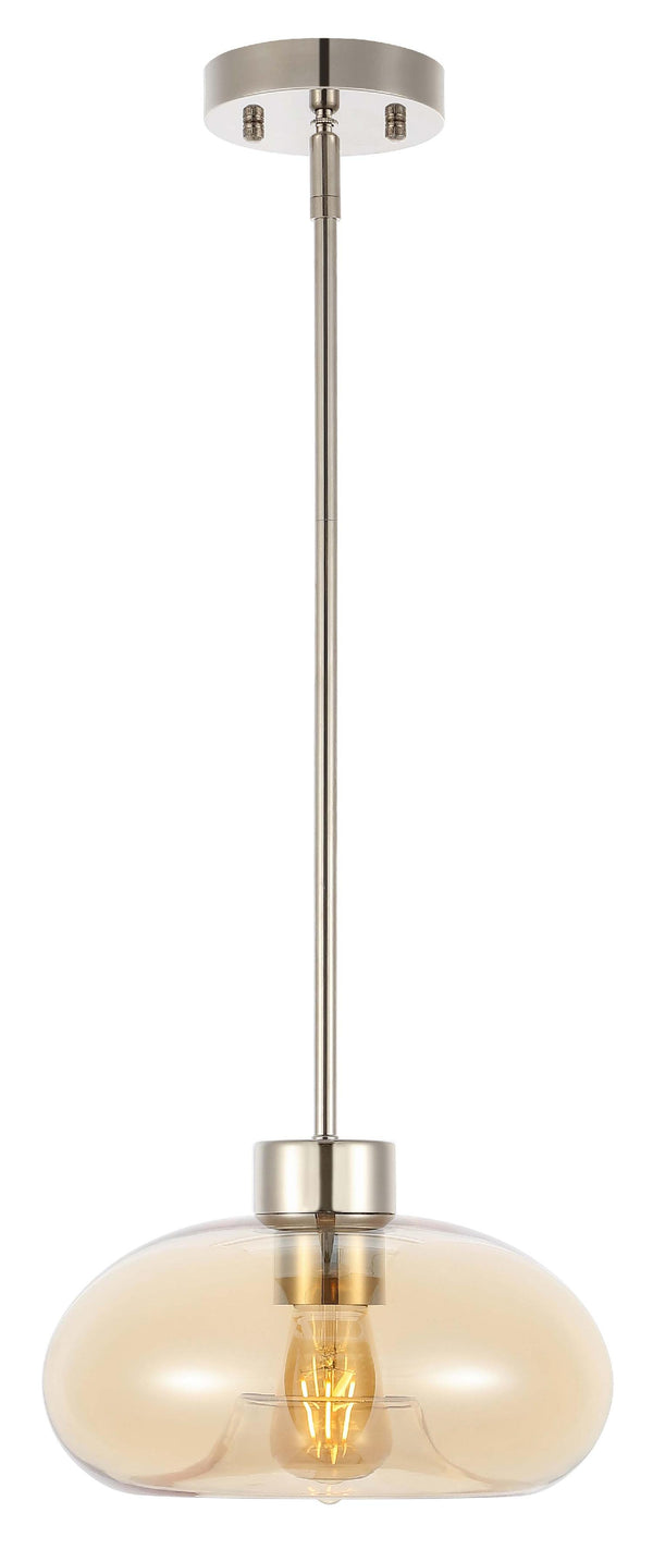 Safavieh Safavieh Jorie 11 Inch Pendant - Amber / Nickel