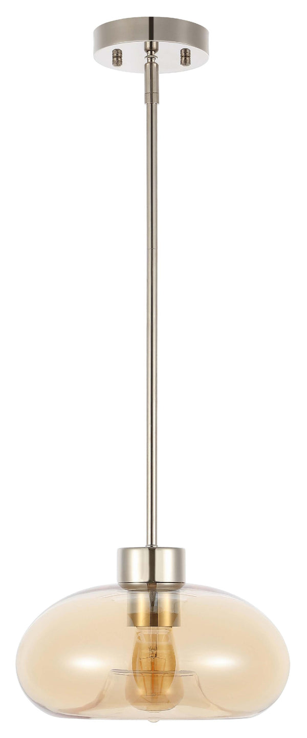 safavieh Safavieh Jorie 11 Inch Pendant - Amber / Nickel