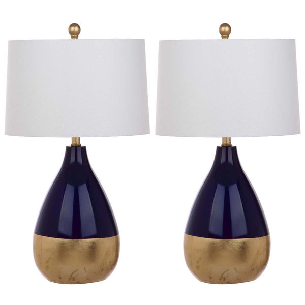 safavieh Safavieh Kingship 24 Inch H Navy And Gold Table Lamp-Navy/Gold (Set of 2)