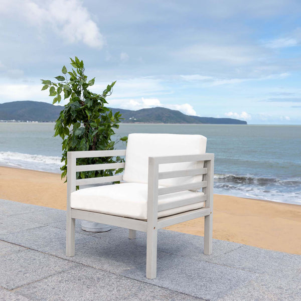 Safavieh Safavieh Kinnell Outdoor Armchair - Grey / Beige