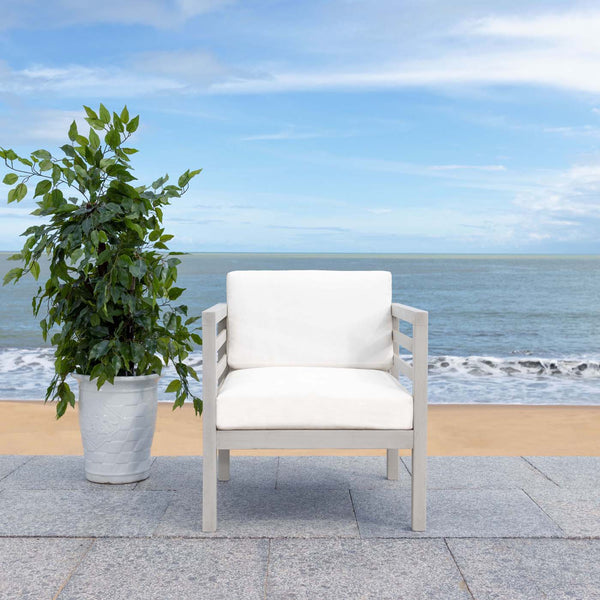 safavieh Safavieh Kinnell Outdoor Armchair - Grey / Beige