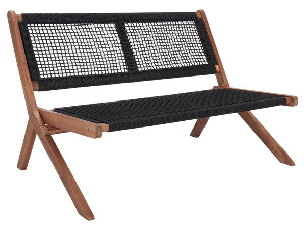 safavieh Safavieh Kobina Outdoor Bench - Natural / Black