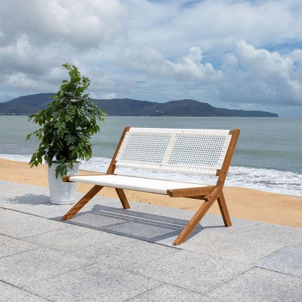 Safavieh Safavieh Kobina Outdoor Bench - Natural / White