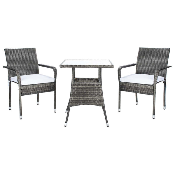 safavieh Safavieh Laban Bistro Set - Grey Brown / White