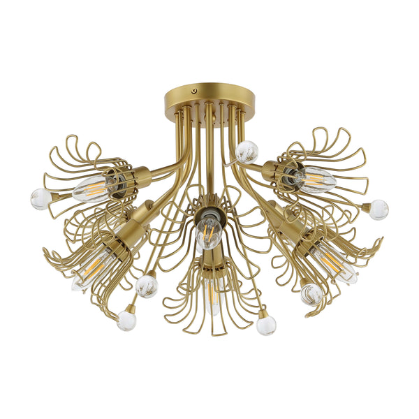 safavieh Safavieh Leandra 7 Light 19 Inch Metal Flush Mount - Gold