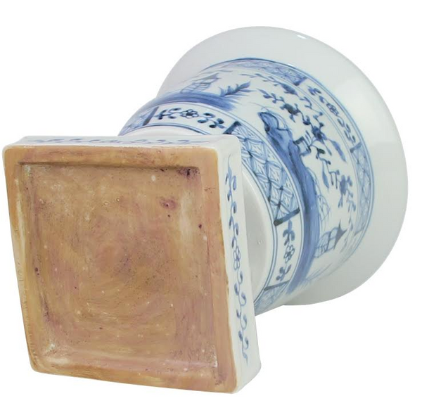 Safavieh Light BLUE FOOTED VILLAGE SCENE PLANTER