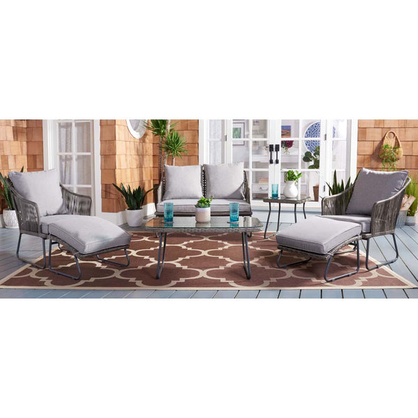 safavieh Safavieh Lonra 7 Piece Lounger Set - Grey / Grey