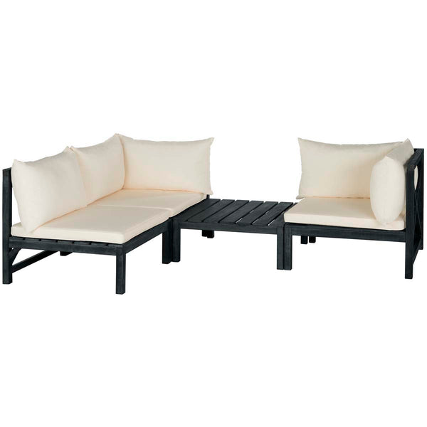 Safavieh Safavieh Lynwood Outdoor Sectional - Dark Slate Gray / Beige