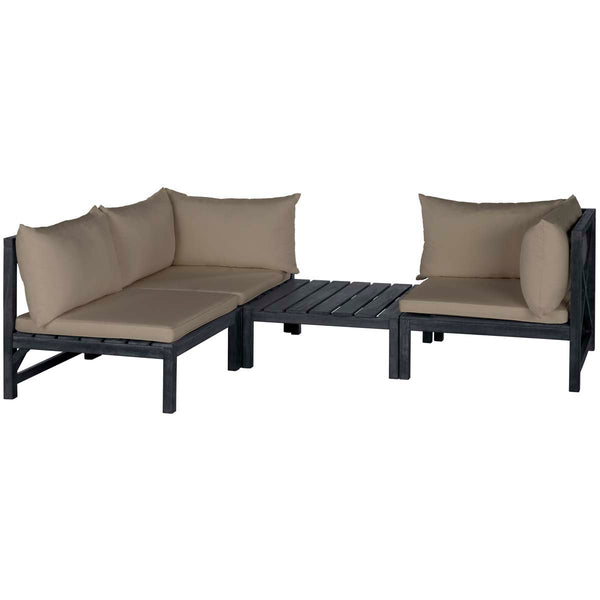 Safavieh Safavieh Lynwood Outdoor Sectional - Dark Slate Gray / Taupe
