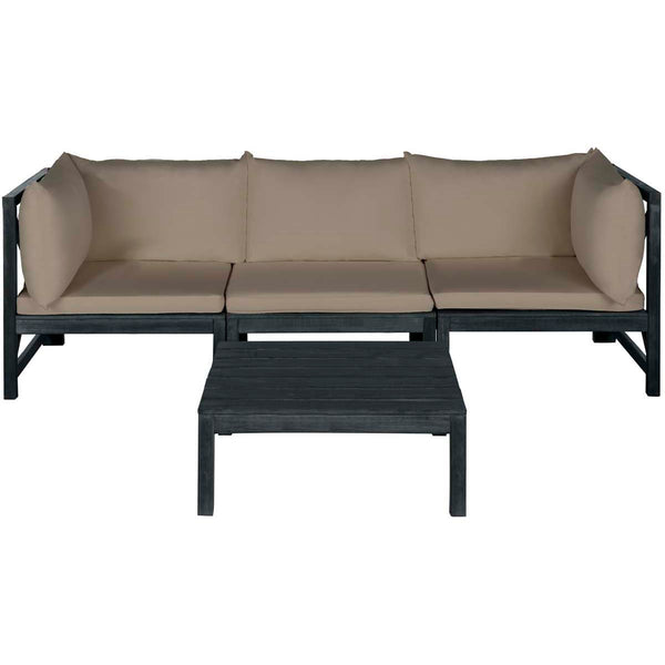 safavieh Safavieh Lynwood Outdoor Sectional - Dark Slate Gray / Taupe