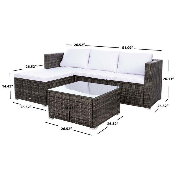 Safavieh Safavieh Madalina Living Set - Grey Brown / White