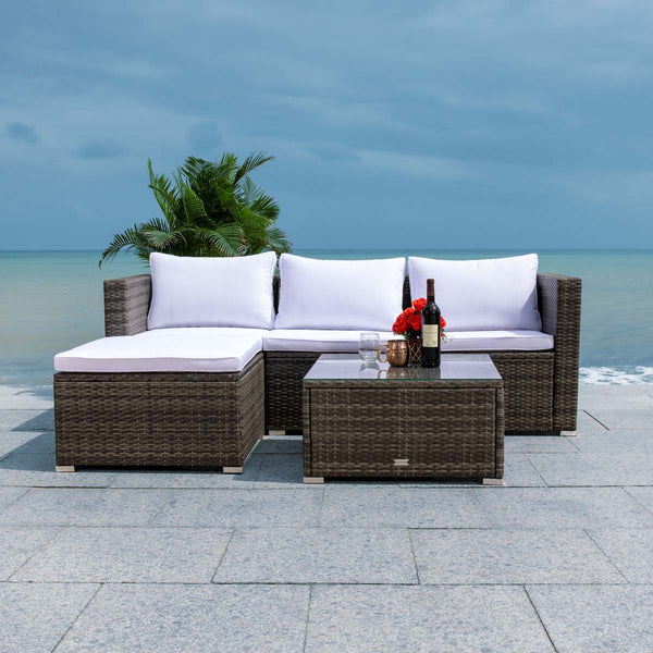 Safavieh Safavieh Madalina Living Set - Grey Brown / White