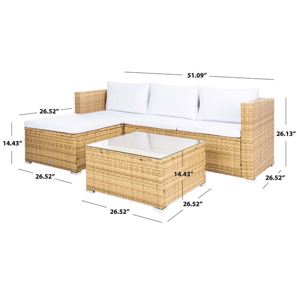 Safavieh Safavieh Madalina Living Set - Natural / White
