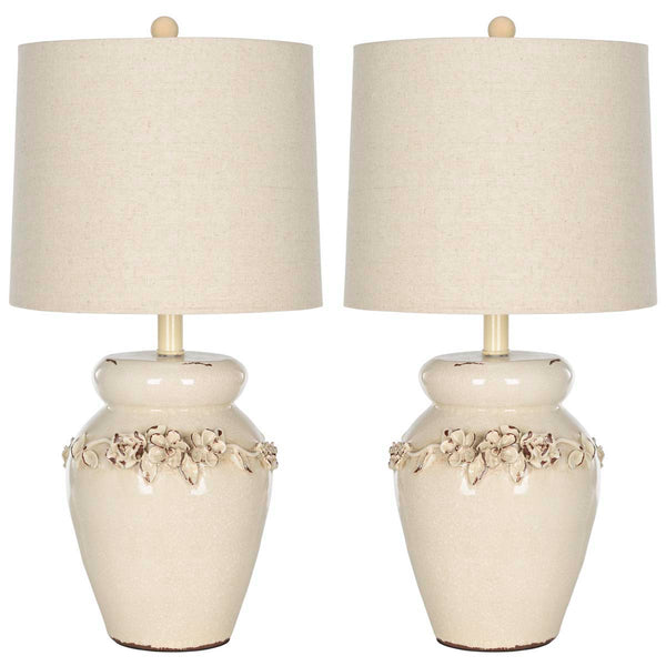 safavieh Safavieh Marquesa 24 Inch H Vase Lamp-Cream (Set of 2)