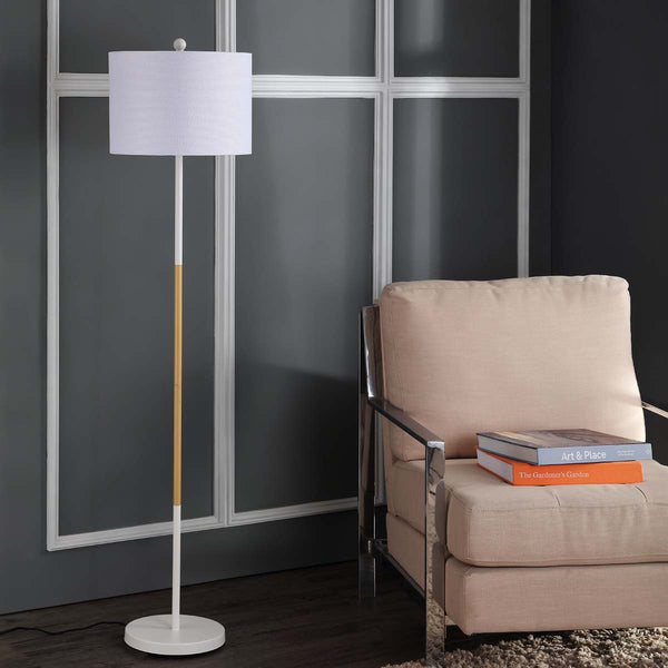 Safavieh Safavieh Melrose Floor Lamp-White/Wood Finish