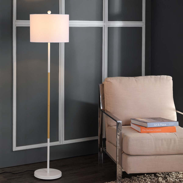 Safavieh Safavieh Melrose Floor Lamp-White/Wood Finish