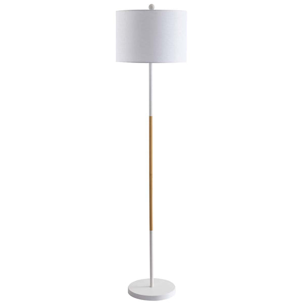 safavieh Safavieh Melrose Floor Lamp-White/Wood Finish