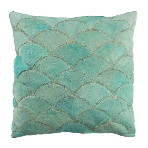 safavieh Safavieh Metallic Scale Cowhide 20X20 Pillow - Teal