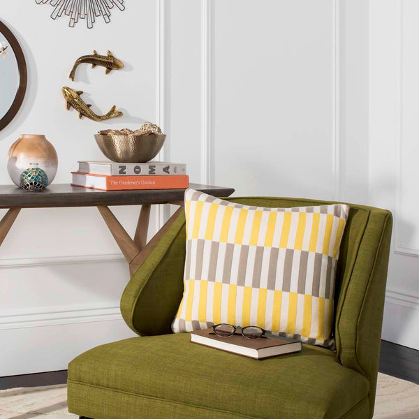 Safavieh Safavieh Multi Blocks Pillow - Stone Yellow Natural