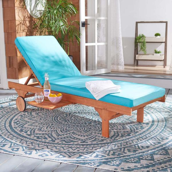 Safavieh Safavieh Newport Lounge Chair - Natural / Aqua