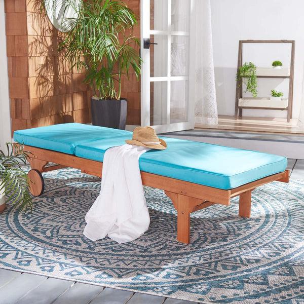Safavieh Safavieh Newport Lounge Chair - Natural / Aqua