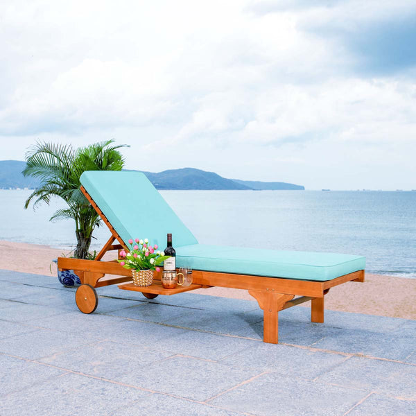 Safavieh Safavieh Newport Lounge Chair - Natural / Aqua