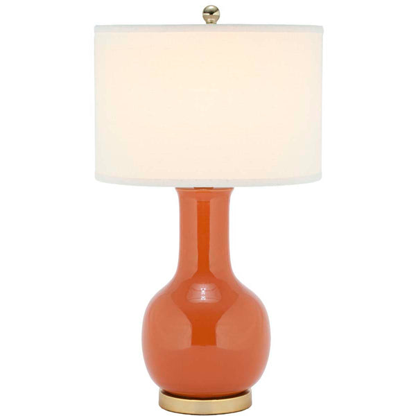 safavieh Safavieh Orange 27.5 Inch H Ceramic Paris Lamp-Orange